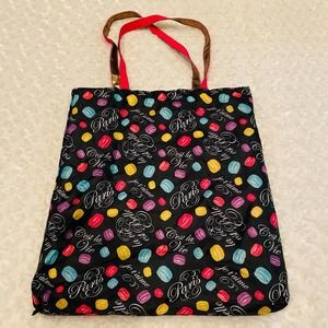 Lancome Pink Macaroon Cookie Reversible Paris Logo Large Tote Bag